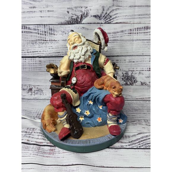 VTG Grandeur Noel Musical sleeping Santa Claus Lighted Musical Christmas - Picture 1 of 7